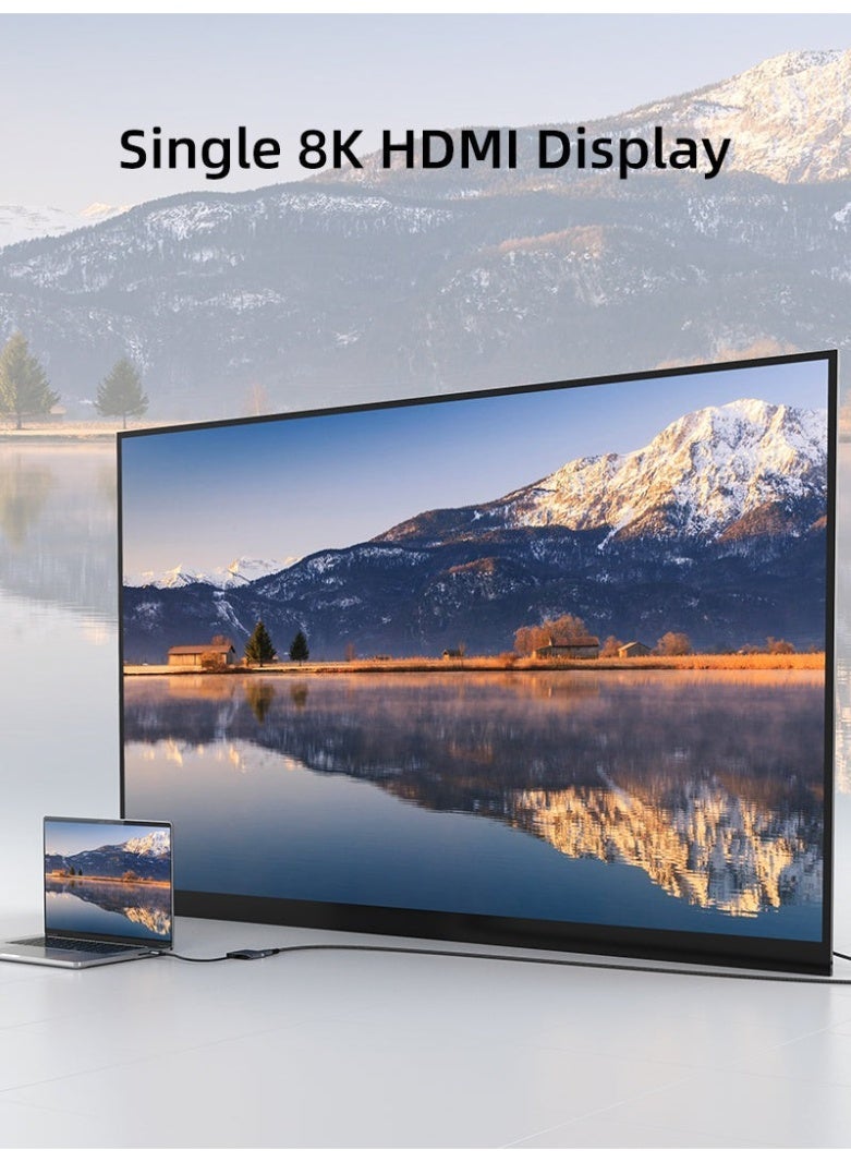 كابل تايم موزع USB-C بدقة 8K إلى HDMI+DP، يدعم تقنية MST - Image 5